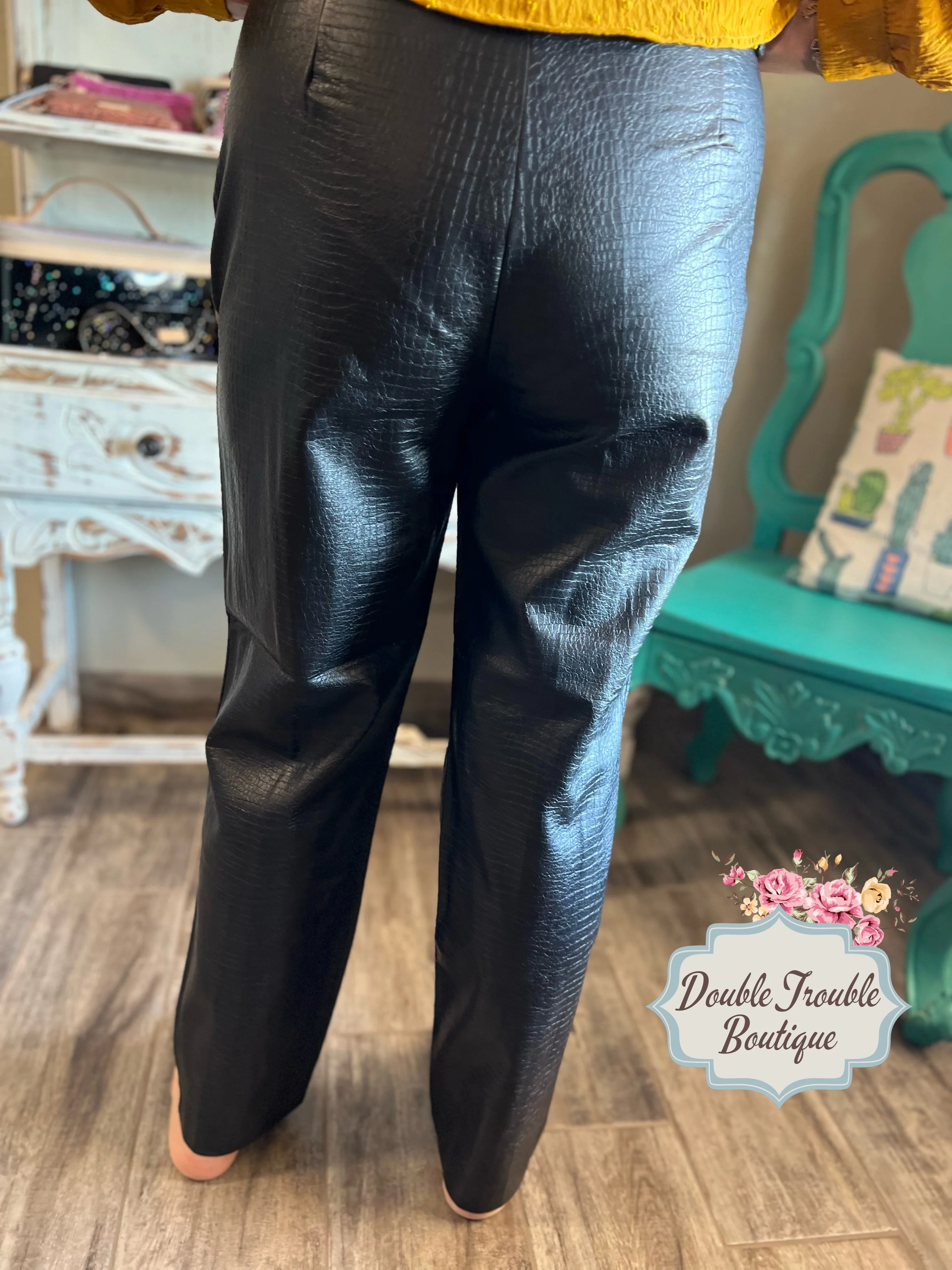 ALWAYS EDGDY BLACk HIGH WAISTED PANTS - Image 3