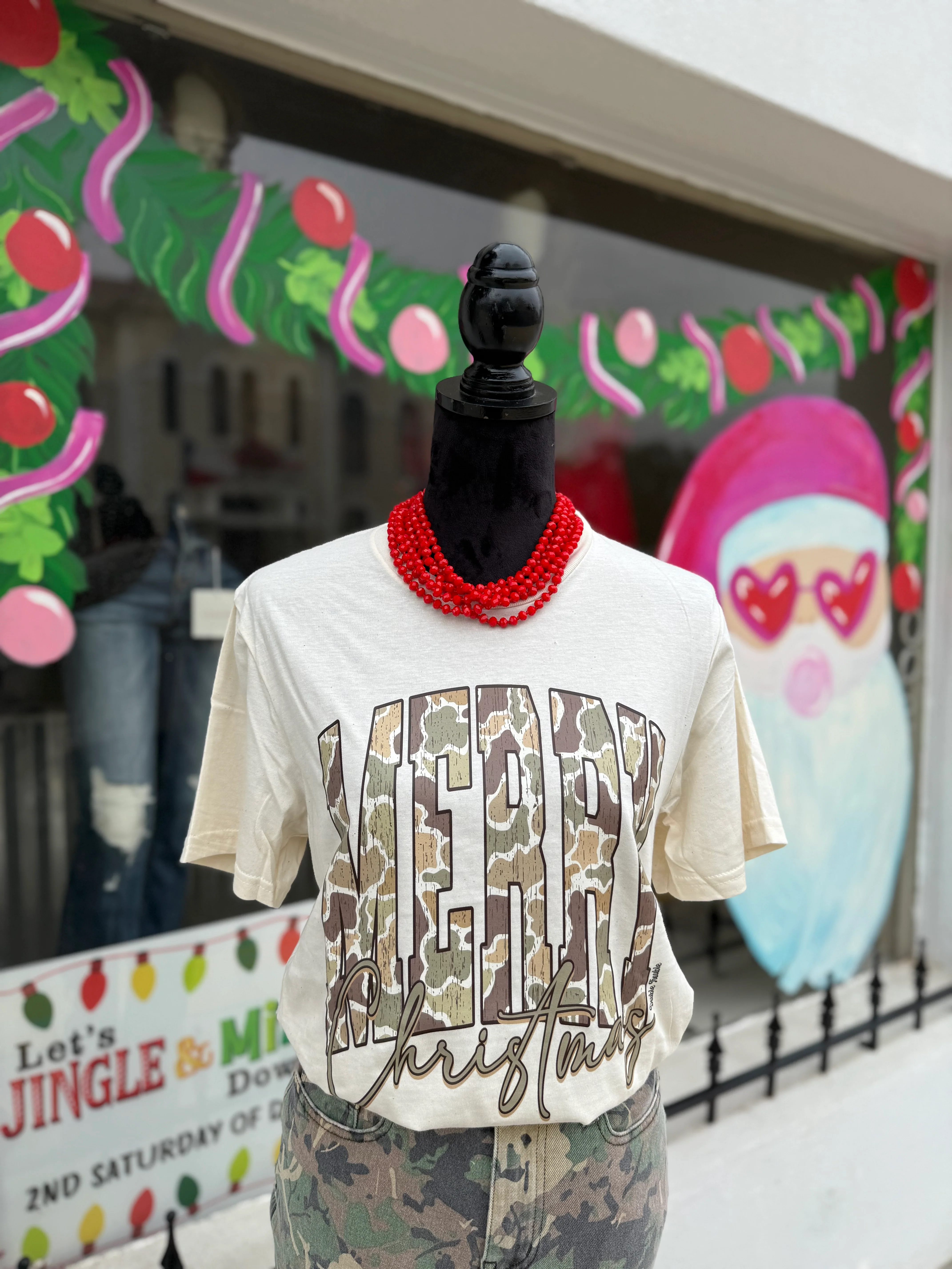 MERRY CHRISTMAS CAMO -GRAPHIC TEE - Image 7